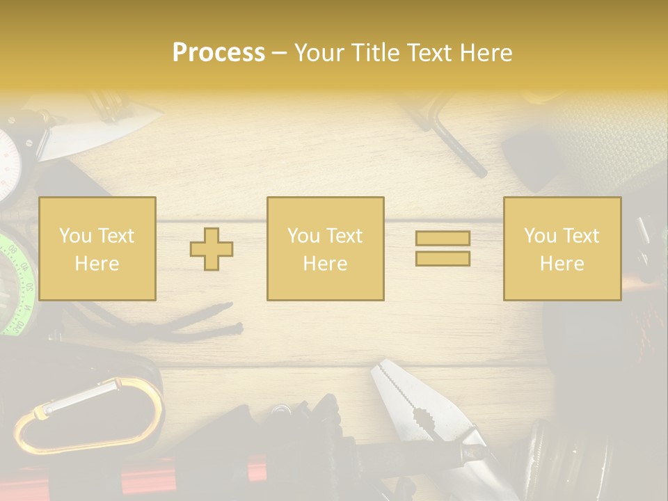 A Table Topped With Lots Of Different Types Of Items PowerPoint Template