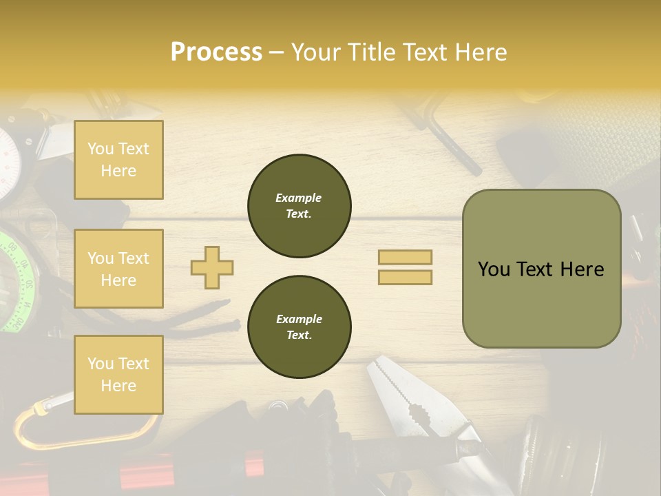 A Table Topped With Lots Of Different Types Of Items PowerPoint Template