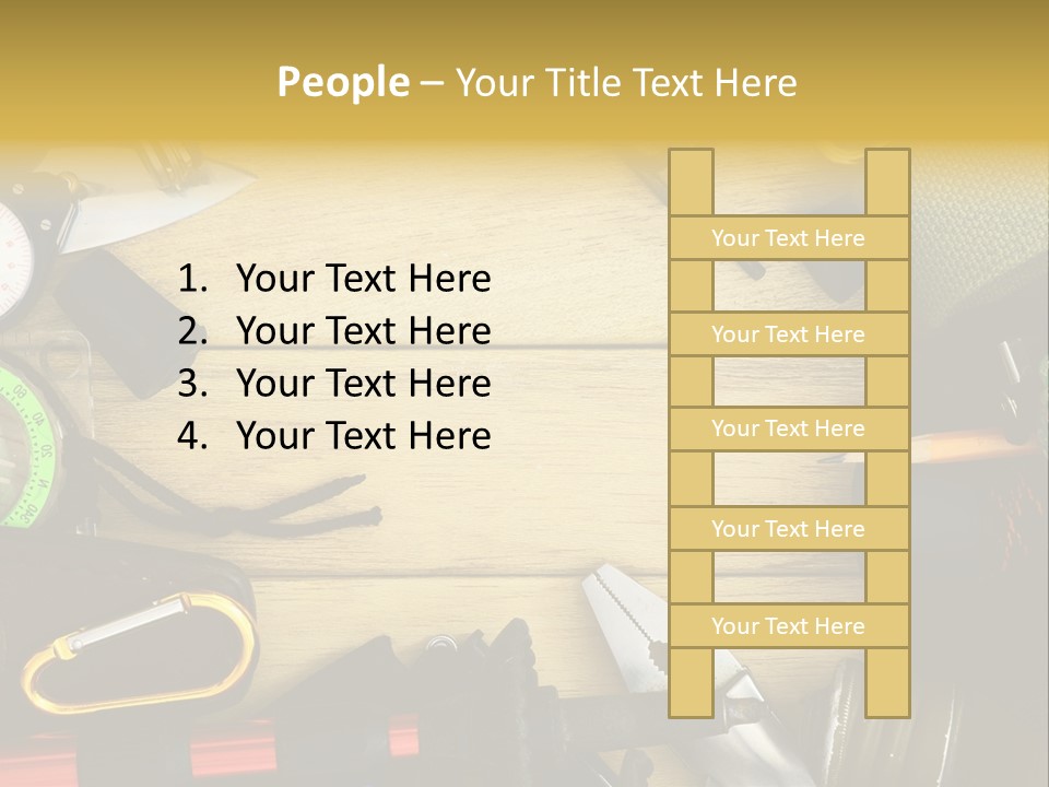 A Table Topped With Lots Of Different Types Of Items PowerPoint Template