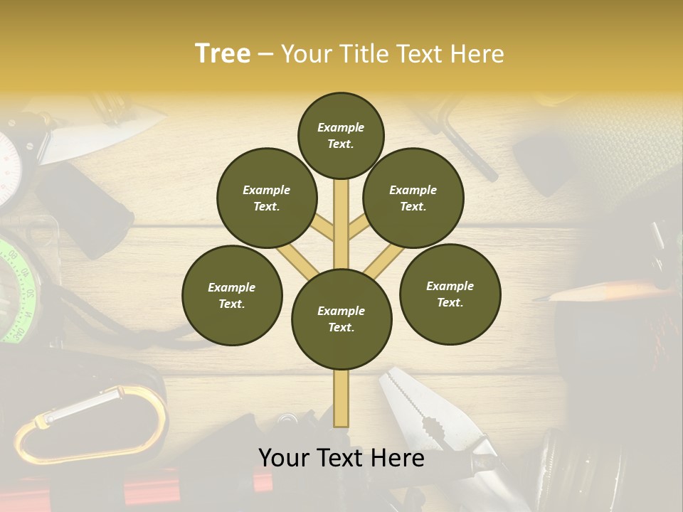 A Table Topped With Lots Of Different Types Of Items PowerPoint Template