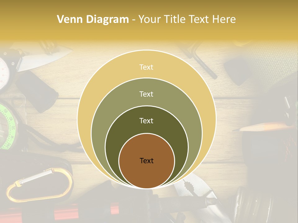 A Table Topped With Lots Of Different Types Of Items PowerPoint Template