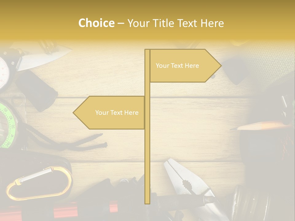 A Table Topped With Lots Of Different Types Of Items PowerPoint Template