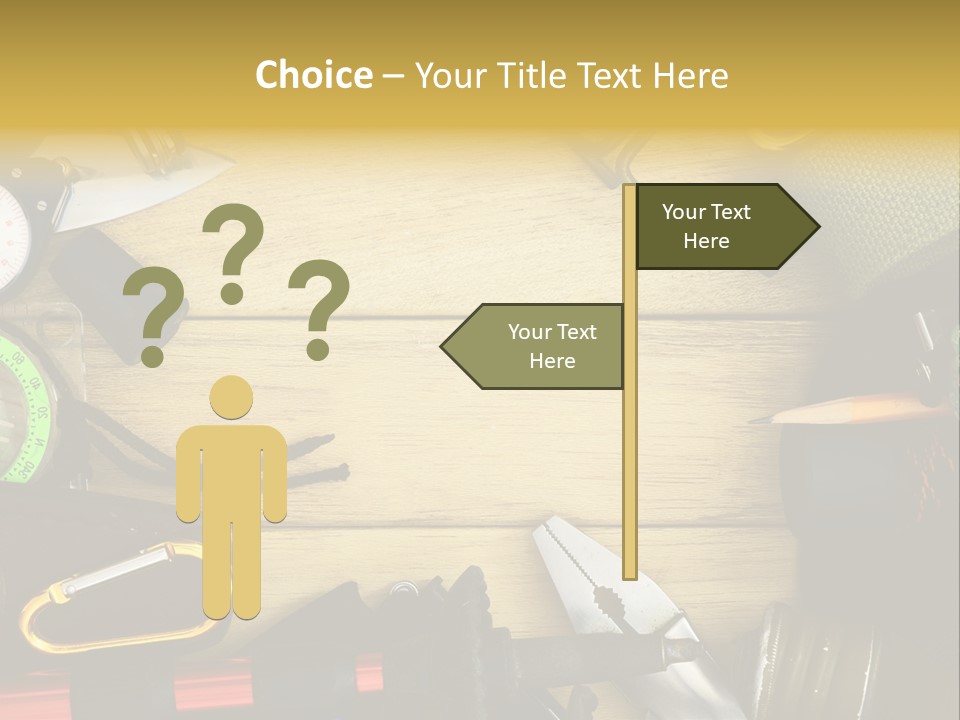 A Table Topped With Lots Of Different Types Of Items PowerPoint Template