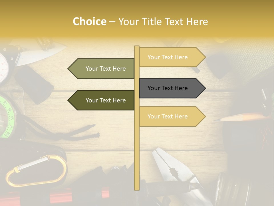 A Table Topped With Lots Of Different Types Of Items PowerPoint Template