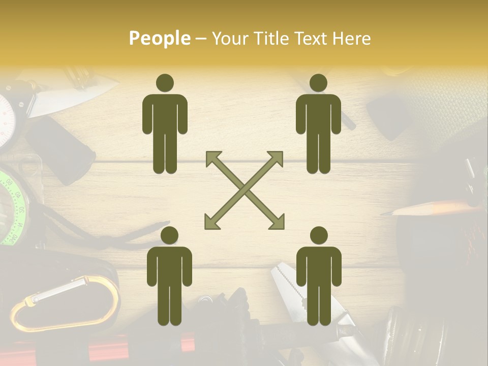 A Table Topped With Lots Of Different Types Of Items PowerPoint Template