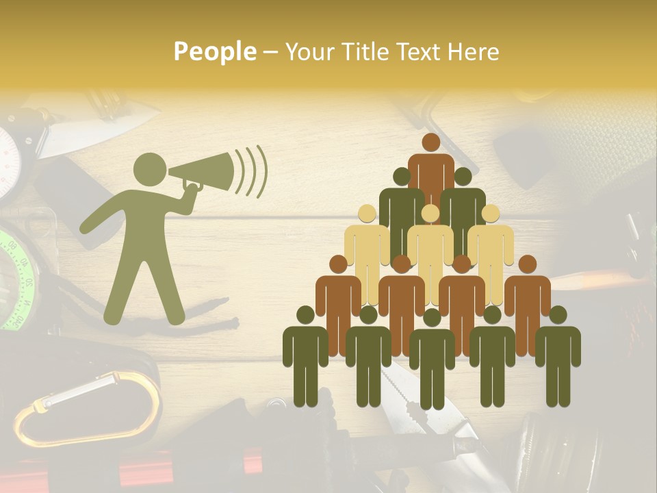 A Table Topped With Lots Of Different Types Of Items PowerPoint Template