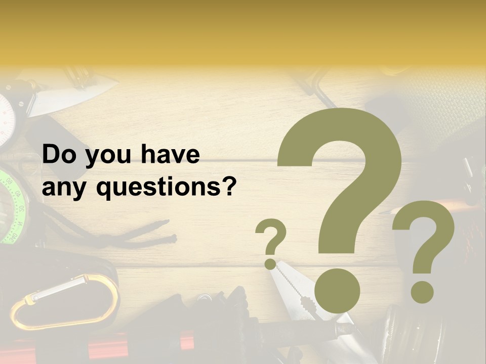 A Table Topped With Lots Of Different Types Of Items PowerPoint Template