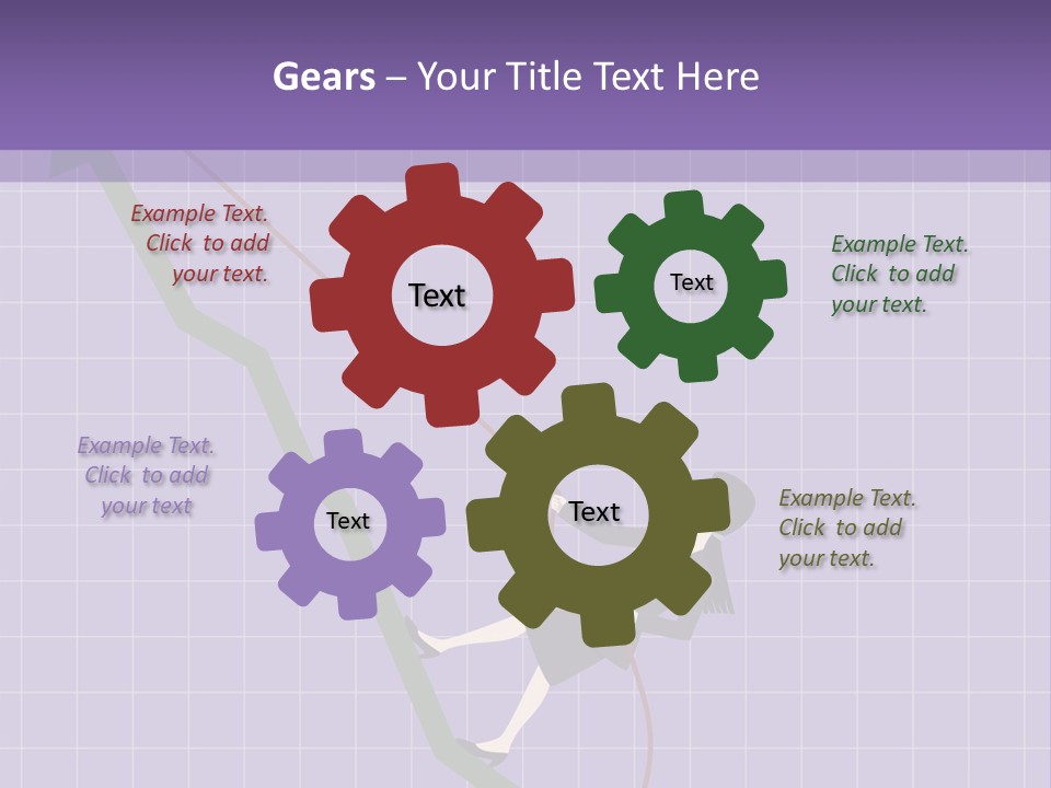 A Business Woman Climbing Up A Graph Bar PowerPoint Template