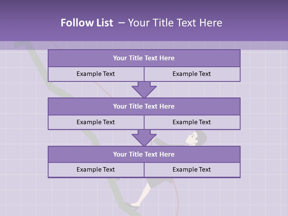 A Business Woman Climbing Up A Graph Bar PowerPoint Template