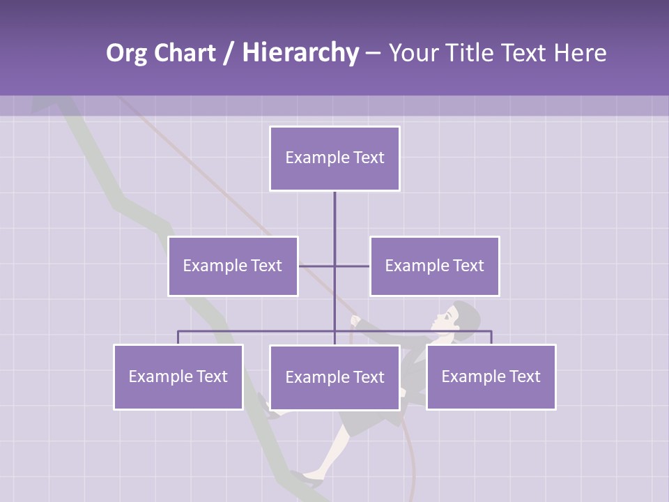 A Business Woman Climbing Up A Graph Bar PowerPoint Template