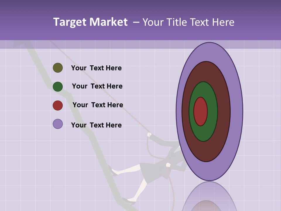 A Business Woman Climbing Up A Graph Bar PowerPoint Template