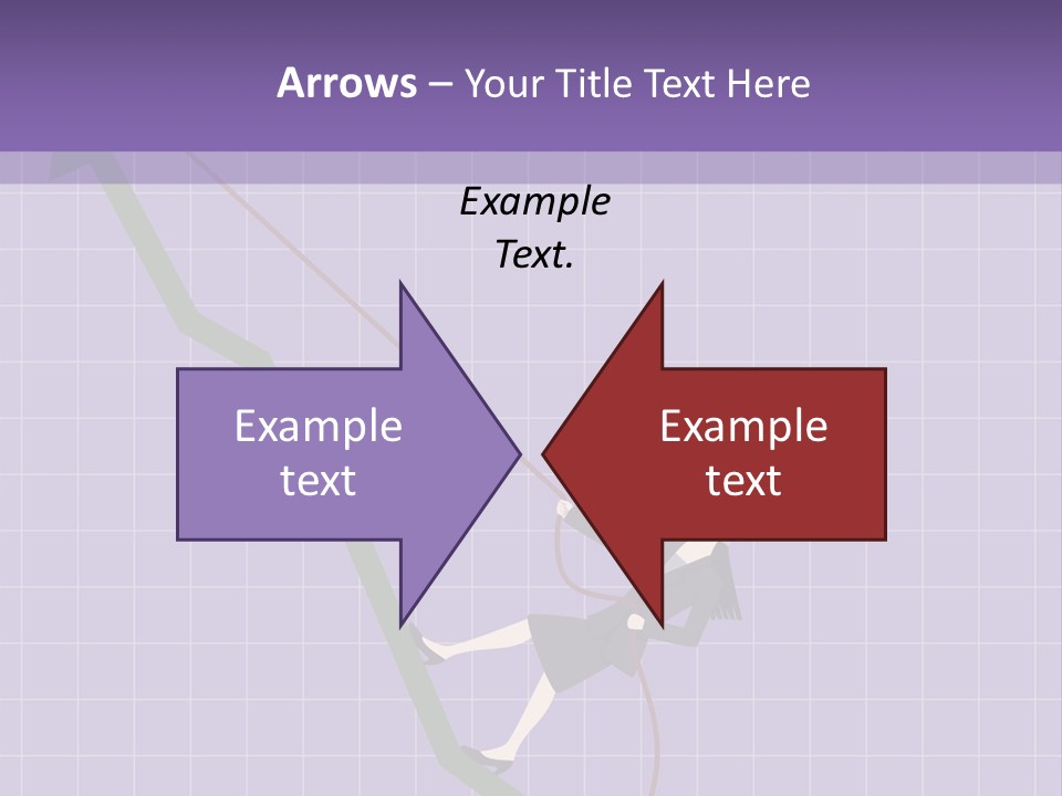 A Business Woman Climbing Up A Graph Bar PowerPoint Template