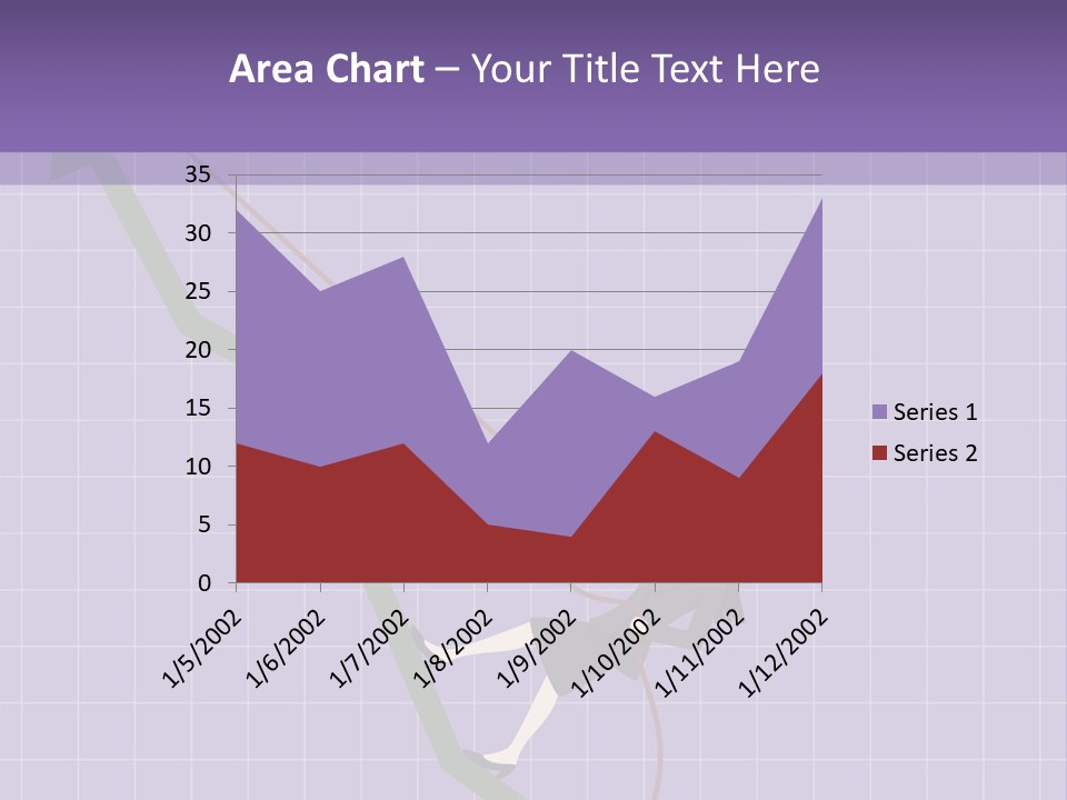 A Business Woman Climbing Up A Graph Bar PowerPoint Template