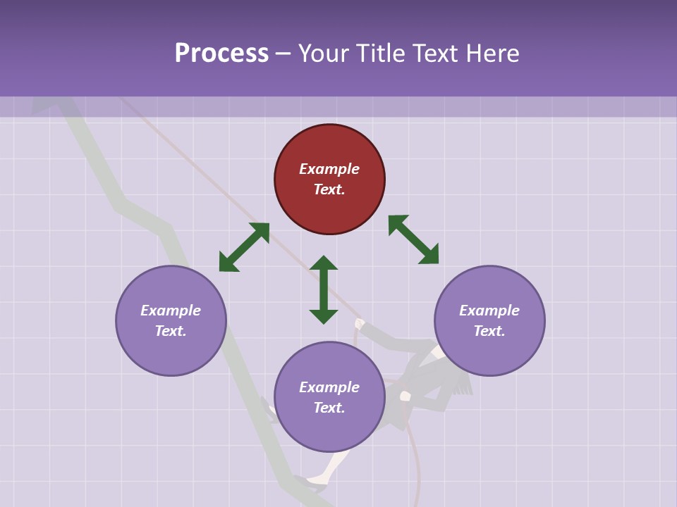 A Business Woman Climbing Up A Graph Bar PowerPoint Template