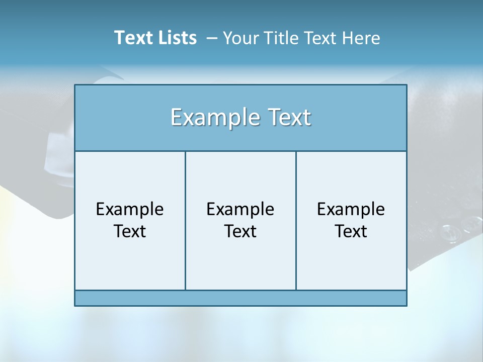 Two People Shaking Hands Over A Blue Background PowerPoint Template