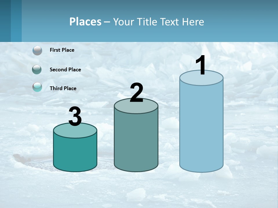 A Man Swimming In A Body Of Water Surrounded By Ice PowerPoint Template