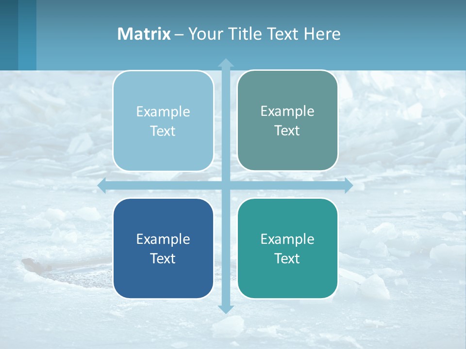 A Man Swimming In A Body Of Water Surrounded By Ice PowerPoint Template