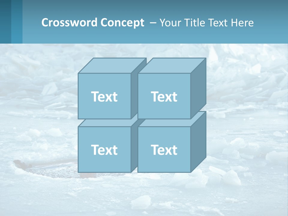 A Man Swimming In A Body Of Water Surrounded By Ice PowerPoint Template