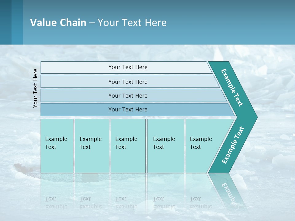 A Man Swimming In A Body Of Water Surrounded By Ice PowerPoint Template