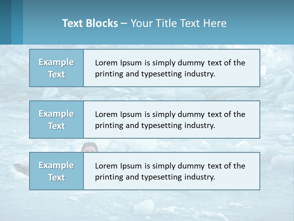 A Man Swimming In A Body Of Water Surrounded By Ice PowerPoint Template