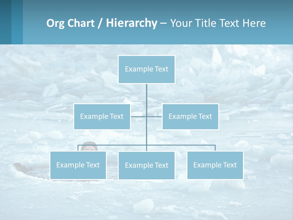 A Man Swimming In A Body Of Water Surrounded By Ice PowerPoint Template