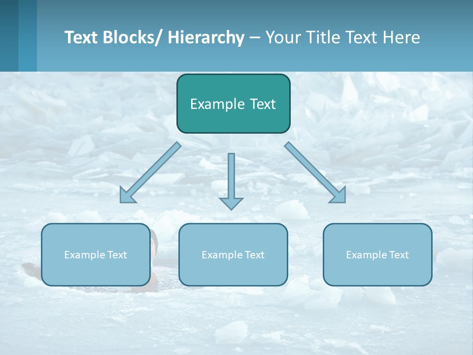 A Man Swimming In A Body Of Water Surrounded By Ice PowerPoint Template