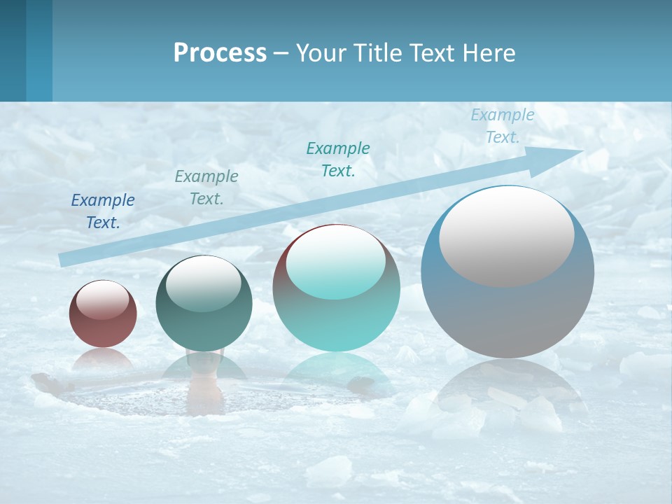 A Man Swimming In A Body Of Water Surrounded By Ice PowerPoint Template