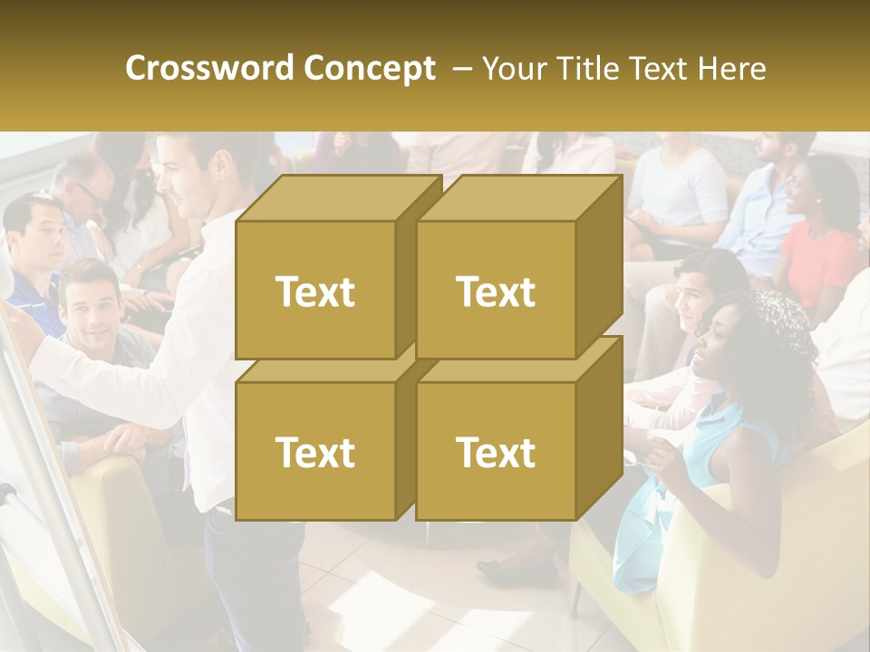 A Man Standing In Front Of A Group Of People PowerPoint Template