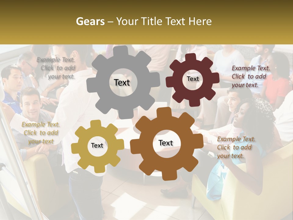 A Man Standing In Front Of A Group Of People PowerPoint Template