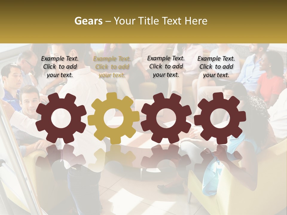 A Man Standing In Front Of A Group Of People PowerPoint Template