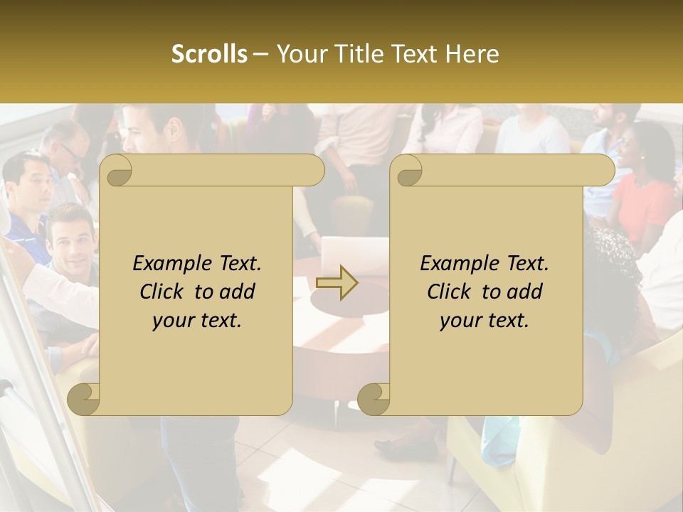 A Man Standing In Front Of A Group Of People PowerPoint Template