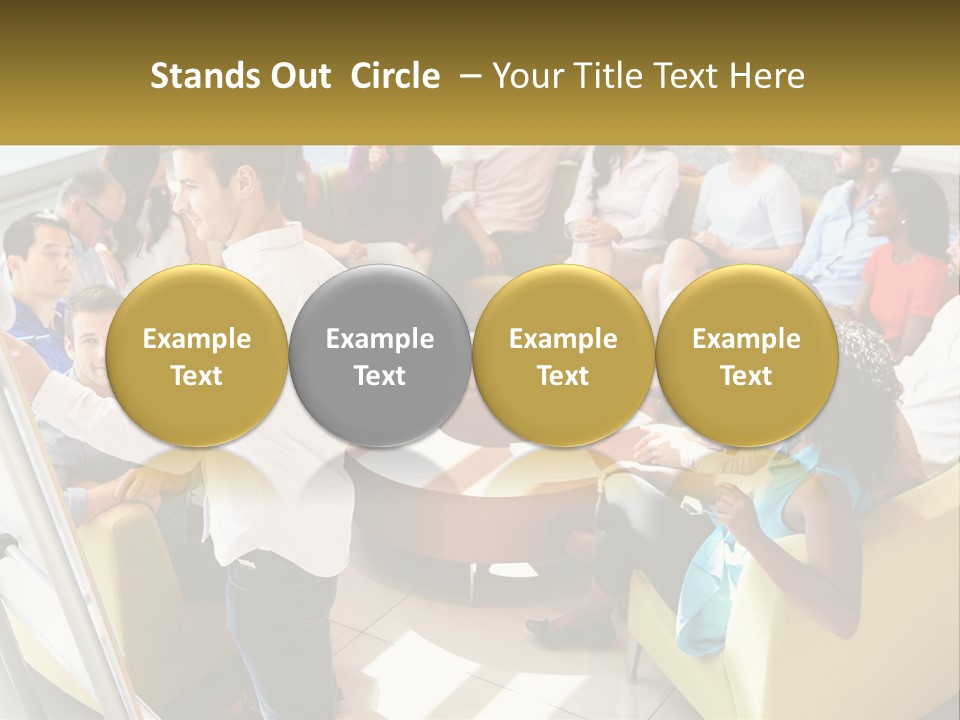 A Man Standing In Front Of A Group Of People PowerPoint Template