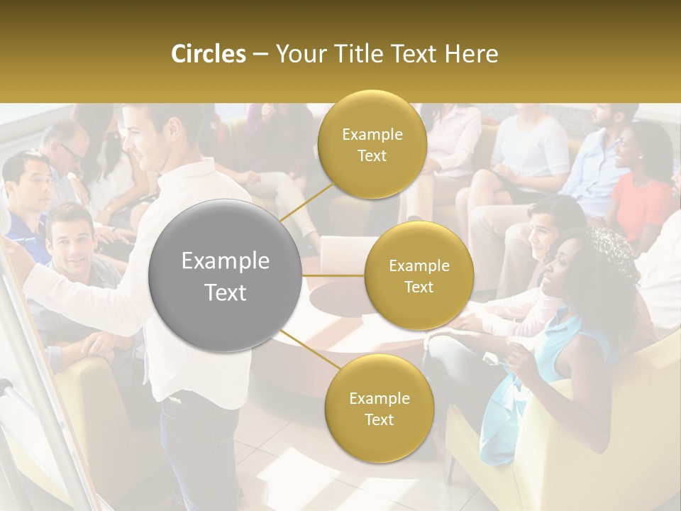 A Man Standing In Front Of A Group Of People PowerPoint Template