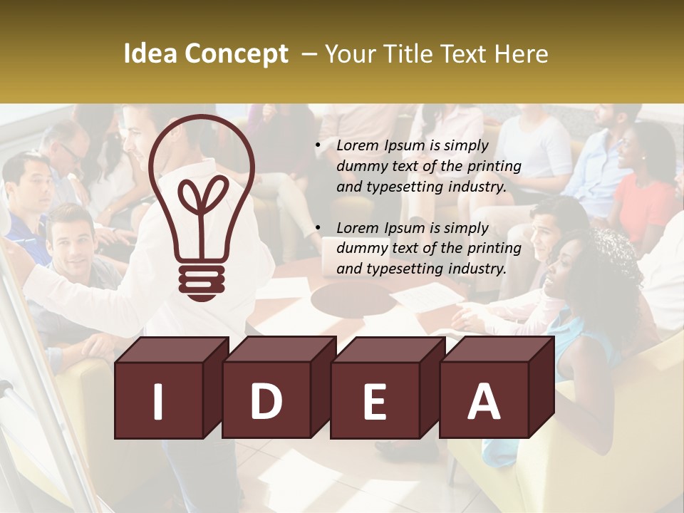 A Man Standing In Front Of A Group Of People PowerPoint Template