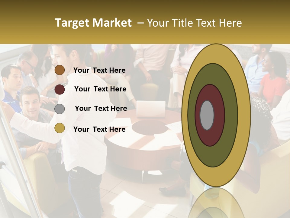 A Man Standing In Front Of A Group Of People PowerPoint Template