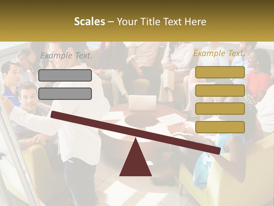 A Man Standing In Front Of A Group Of People PowerPoint Template
