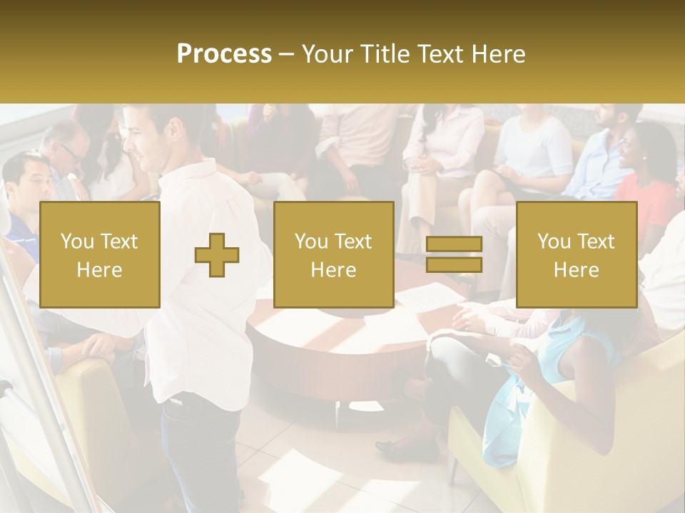 A Man Standing In Front Of A Group Of People PowerPoint Template