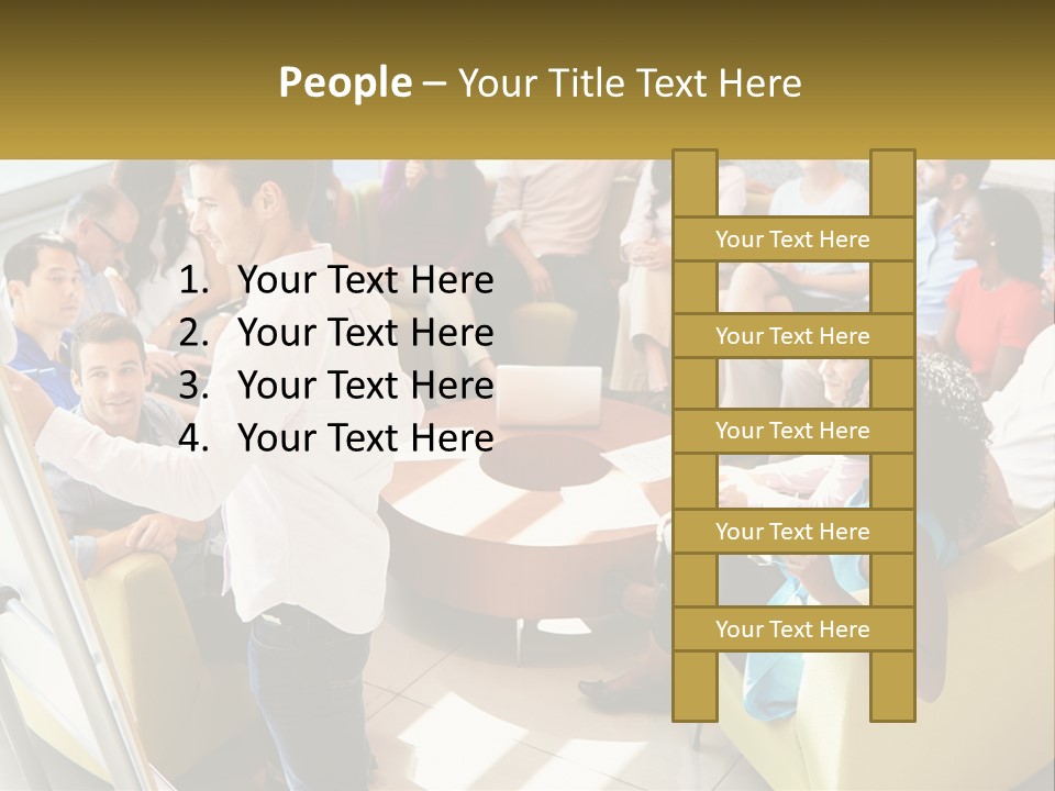 A Man Standing In Front Of A Group Of People PowerPoint Template