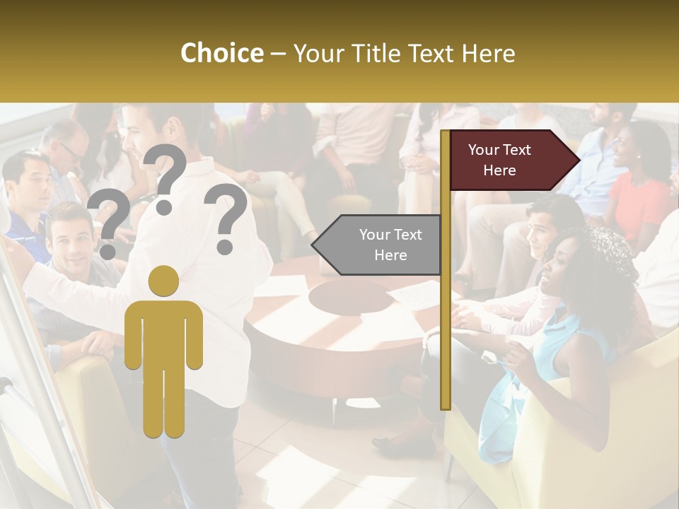 A Man Standing In Front Of A Group Of People PowerPoint Template