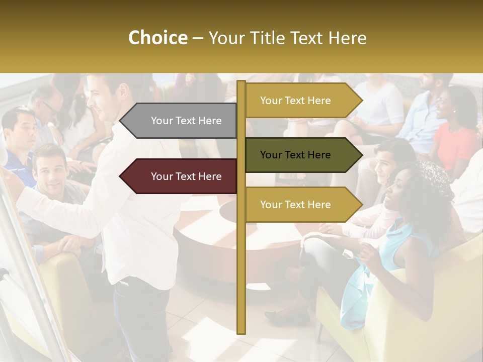 A Man Standing In Front Of A Group Of People PowerPoint Template
