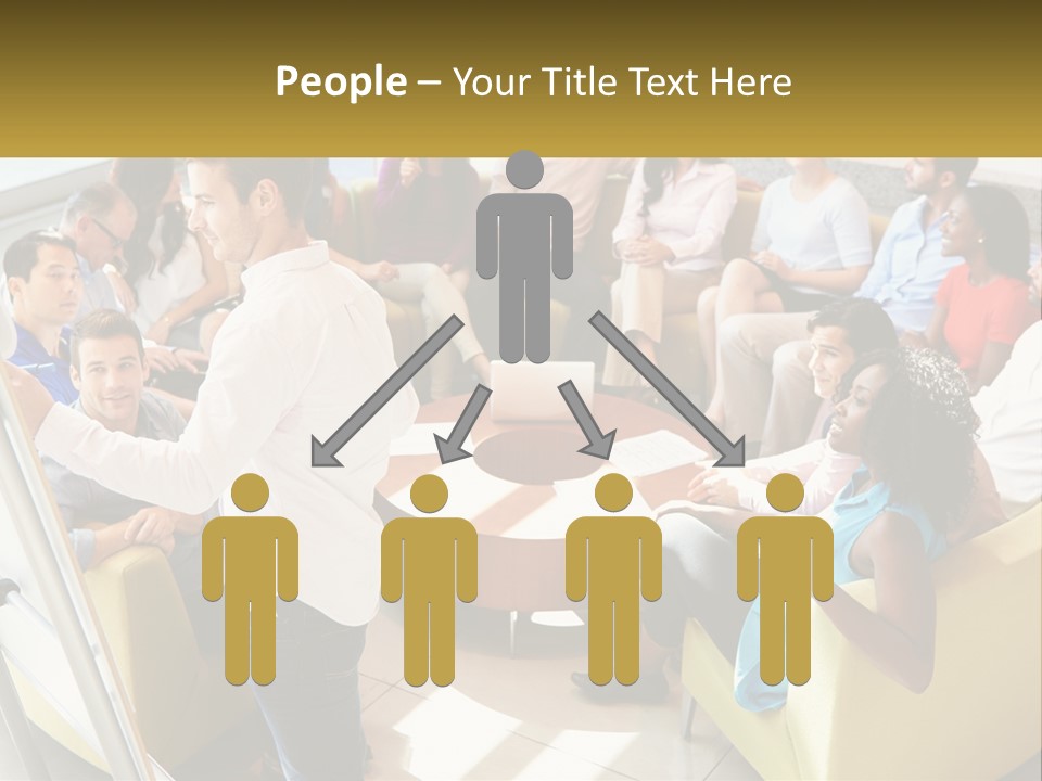 A Man Standing In Front Of A Group Of People PowerPoint Template