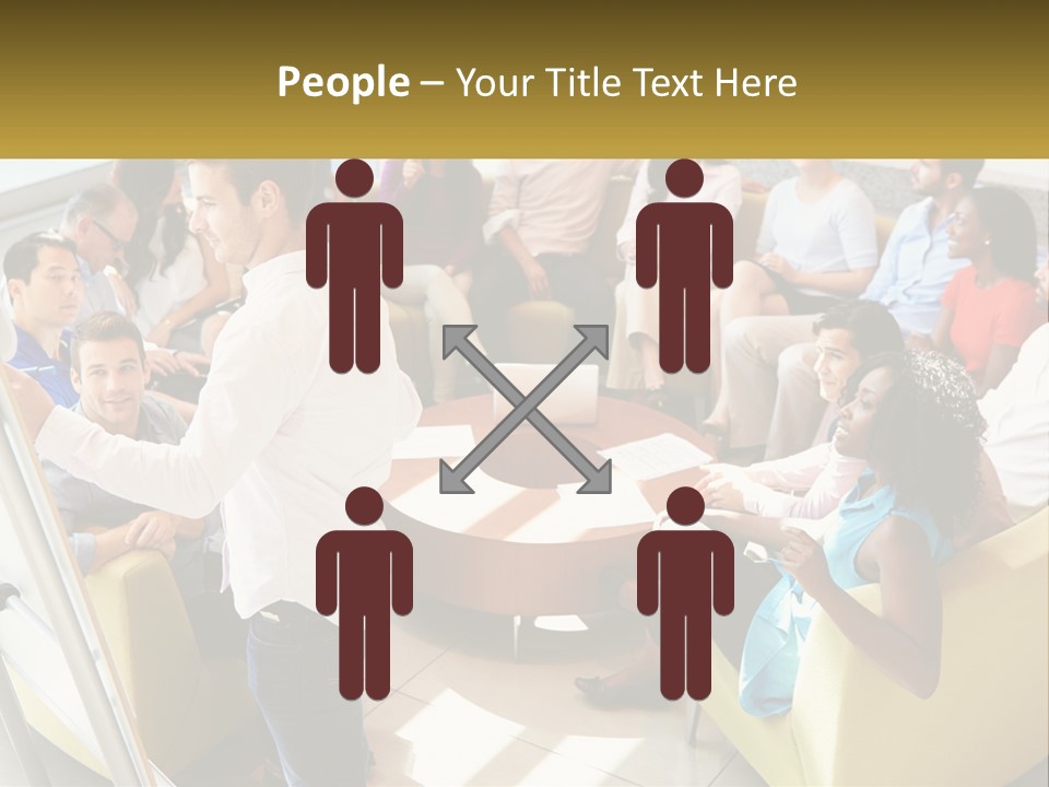 A Man Standing In Front Of A Group Of People PowerPoint Template