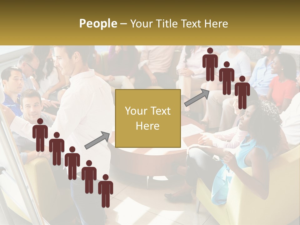 A Man Standing In Front Of A Group Of People PowerPoint Template