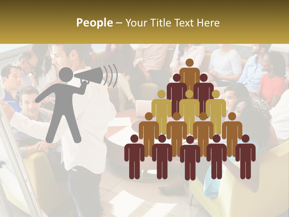 A Man Standing In Front Of A Group Of People PowerPoint Template