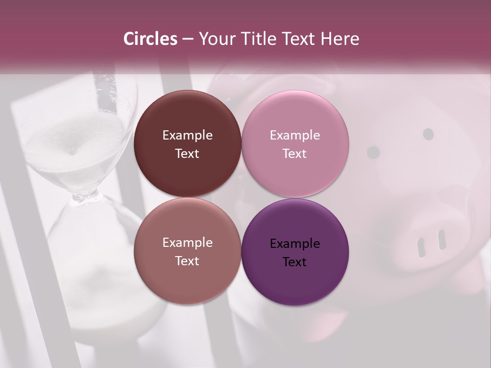 A Pink Piggy Bank Next To An Hourglass PowerPoint Template
