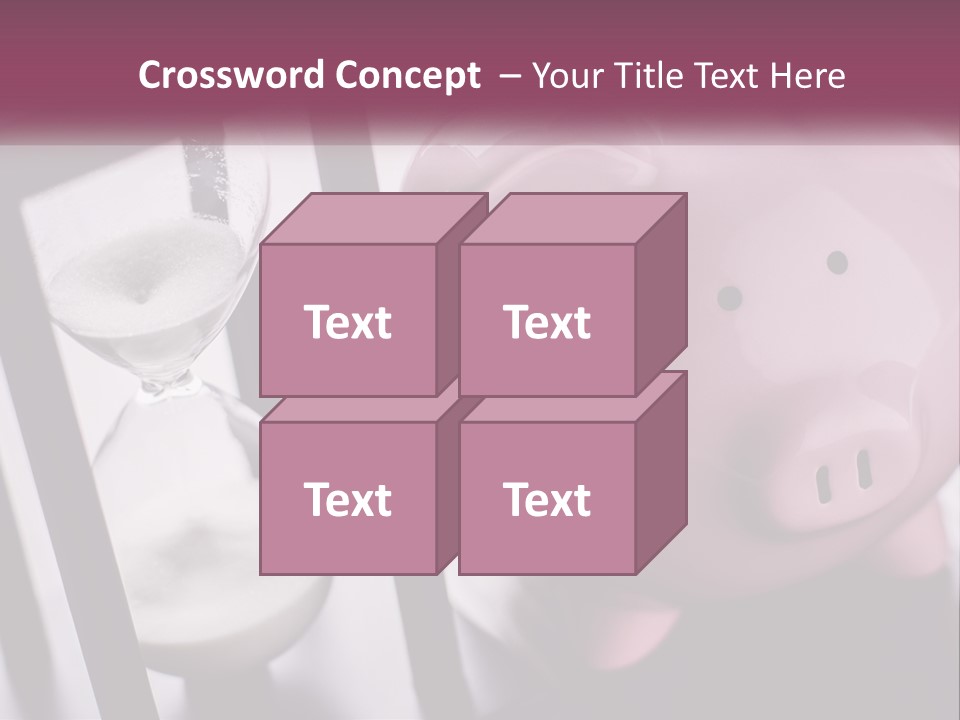 A Pink Piggy Bank Next To An Hourglass PowerPoint Template