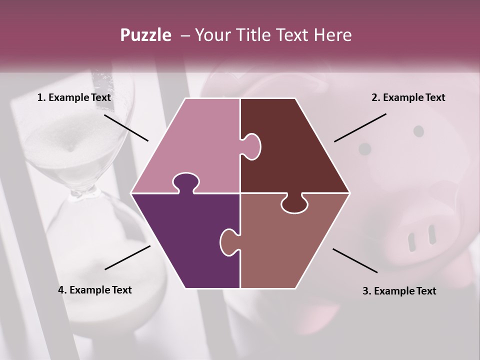 A Pink Piggy Bank Next To An Hourglass PowerPoint Template