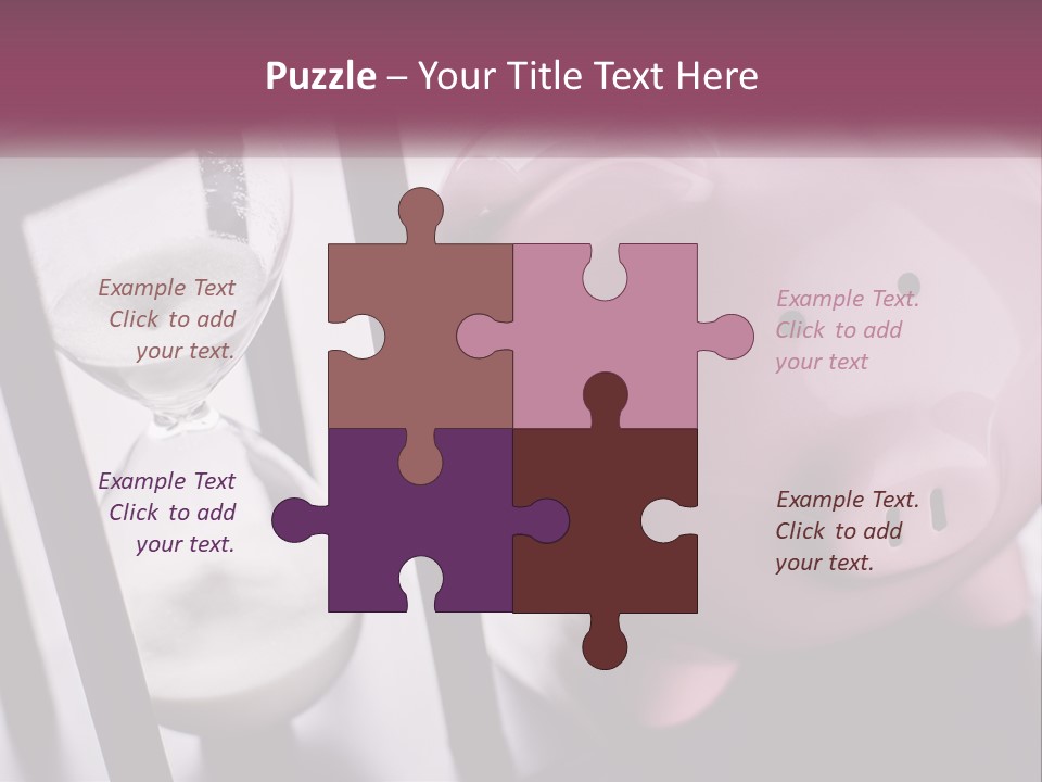 A Pink Piggy Bank Next To An Hourglass PowerPoint Template