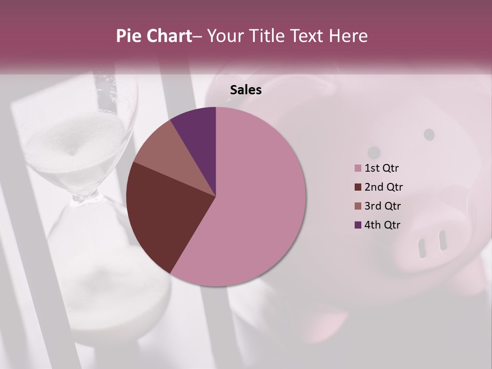 A Pink Piggy Bank Next To An Hourglass PowerPoint Template