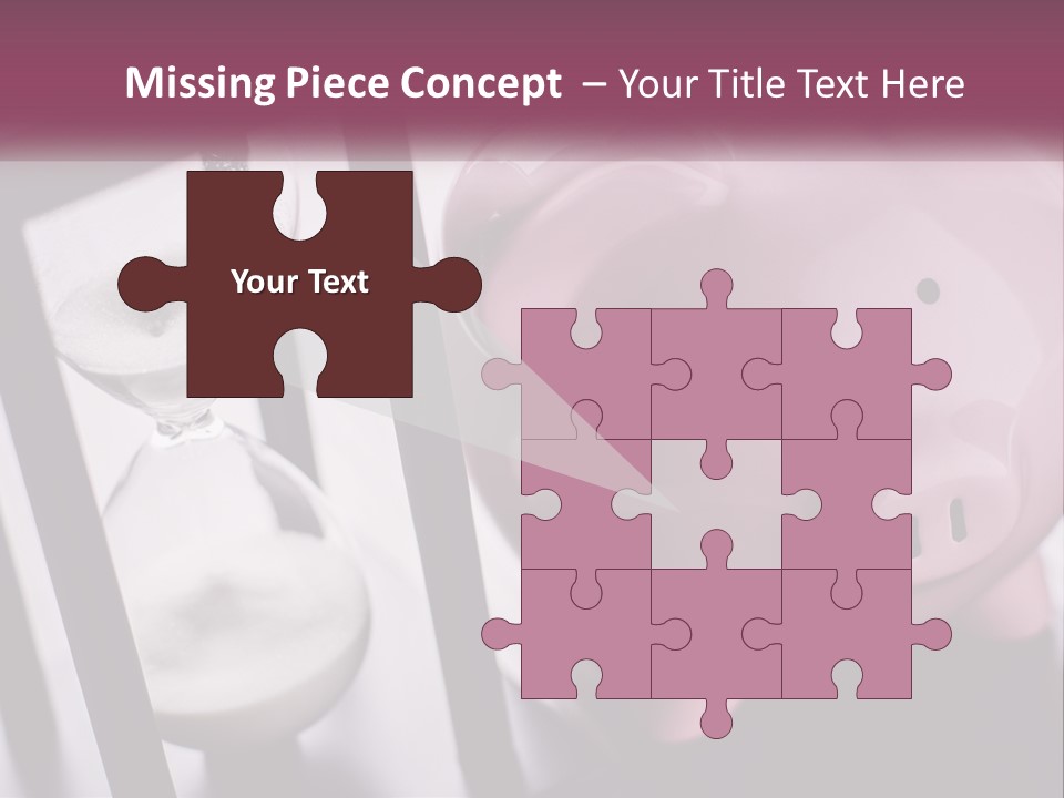 A Pink Piggy Bank Next To An Hourglass PowerPoint Template